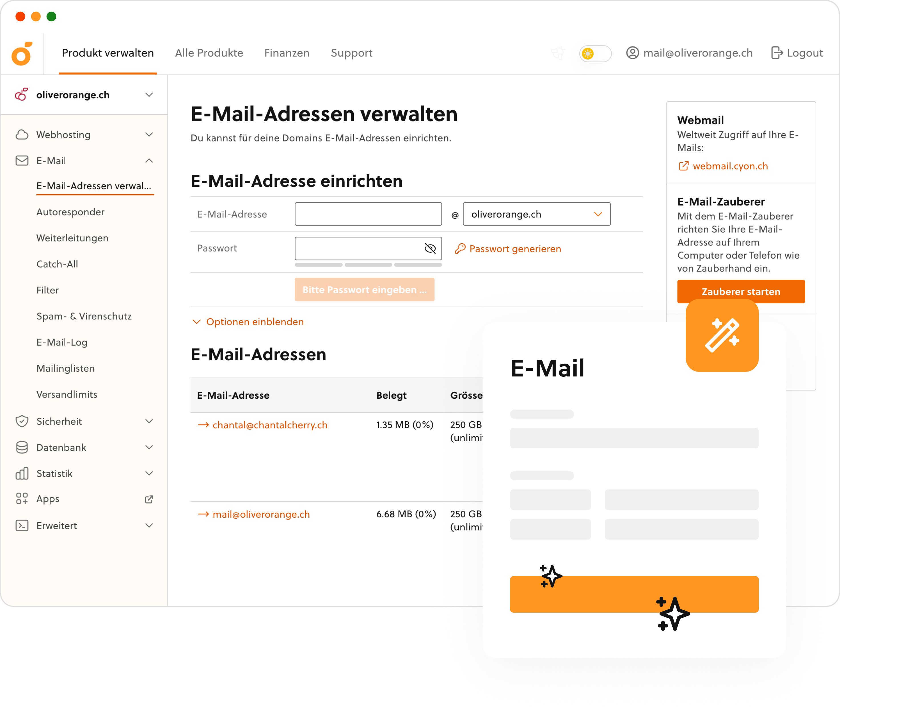 E-Mail Einstellungen